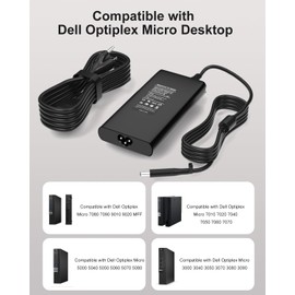 90W 130W AC Adapter Compatible with Dell Optiplex 7050 7000 7010 7040 7050 7060 7070 7080 5430 5450 5460 3000 3020 3040 3050 3060 3070 3080 5000 5050 5060 5070 5080 5090 Desktop Power Cord