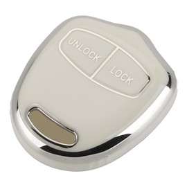 Kinotaka Mitsubishi 2 Button Keyless TPU Key Case ek Wagon ek Custom OTTI Colt Town Box Triton Pajero Mini Lancer Toppo Outlander Eye Shell Cover, white
