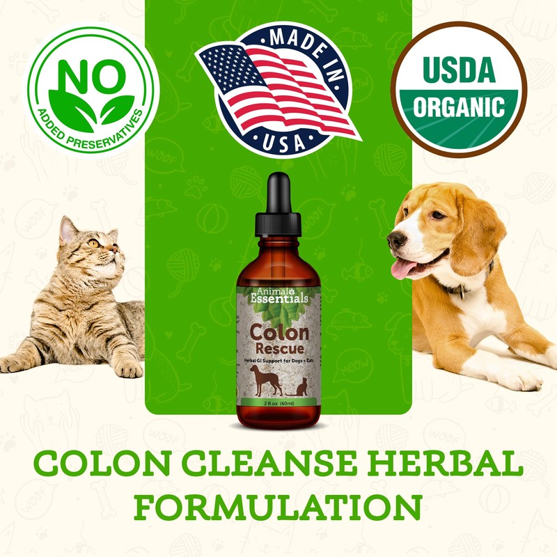 Animal Essentials Colon Rescue for Dogs & Cats - Herbal
