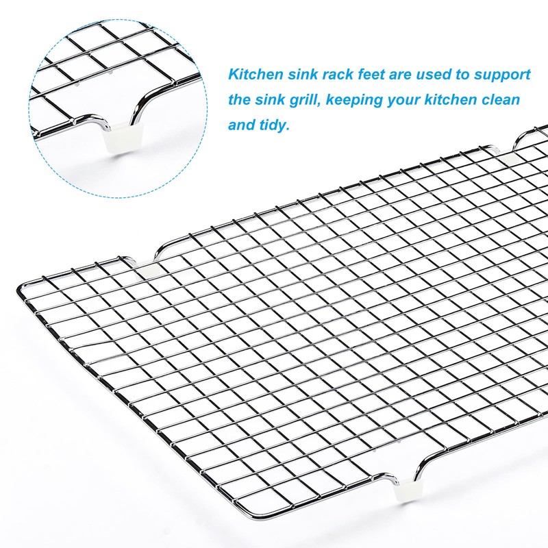 PATIKIL Kitchen Sink Rack Feet, 50 Pack Plastic, White, 19x18