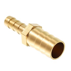 Kozelo Pack of 1 Brass Hose Barb Fittings 14mm to 8mm Hose Barb for Home Machines, Massage Bathtubs, and Irrigation Systems