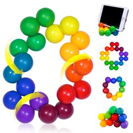 Hengxinc 2PCS Sensory Fidget Toys for Kids Toddler, Rainbow Fidget Variable Ball Autistic ADHD Quiet Cool Desk Toys, Quiet Fidget Toys Sensory Toys for Autism for Adult Boy Girl