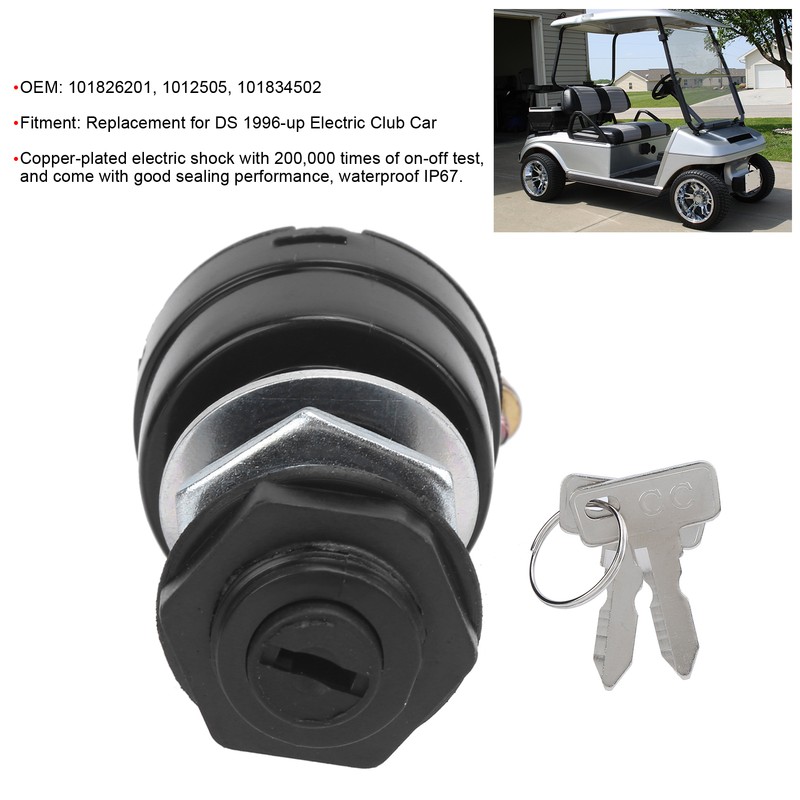 Club Car Ignition Key Switch 101826201 1012505 Replacement for DS