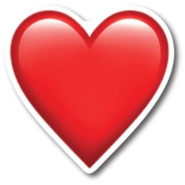 Magnet Me Up Red Heart Emoticon Car Magnet Decal, 5 Inch, Cute Self-Expression Decorative Magnet for Car, Truck, SUV, Or Any Other Magnetic Surface, Valentine's Day, Made in USA