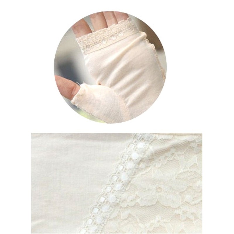 Arm Cover Long Size [53 cm] Sheer (TypeA) Lace with Finger