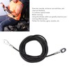 Gym Replacement Cable Heavy Duty Steel Wire Black Adjustable Length