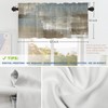 Shrahala Taupe Squares Texture Kitchen Valances, Grey and Beige Abstract