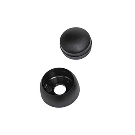 SPIELTURMKING Bolt & Screw Cover | Small - 6mm | for Play Towers Children's Play Equipment Swings (Black, Pack of 10)
