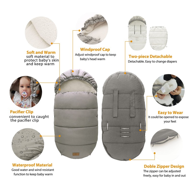 LAT Baby Warm Bunting Bag Universal,Stroller Sleeping Bag Cold Weather,Waterproof