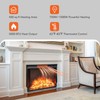 Tangkula Recessed Electric Fireplace, 26 Inch Fireplace with Adjustable Flame