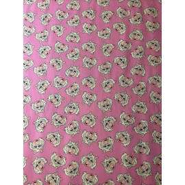 Camelot Miss PIGGY Muppets Cotton Fabric 1/2 Yard (18 By 44”) New