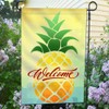Anley Double Sided Premium Garden Flag, Cartoon Pineapple Welcome Spring