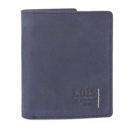 Lois - Men's Leather Wallet - Men's Leather Wallets with RFID Protection - Men's Small Wallet - Men's Leather Wallet - Men's Wallet 202820, Navy Blue