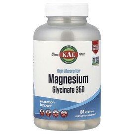 KAL, Superabsorbent Magnesium Glycinate 350, Veggie Capsules 160 Tablets / KAL (칼), 고흡수 마그네슘 글리시네이트 350, 베지 캡슐 160정