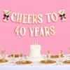 xo, Fetti Cheers to 40 Years Banner, Gold Foil -