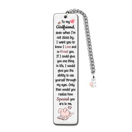 Girlfriend Bookmarks Birthday Gift Woman Christmas Encourage Bookmark Valentines Day Distance Miss You Rabbit Present Appreciate Engagement Love Reminder Keepsakes Sweet I Love Proud of You for Her