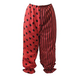 The Dragons Den Unisex Red & Black Circus Clown Pants Bloomers Fancy Dress [L-XL]