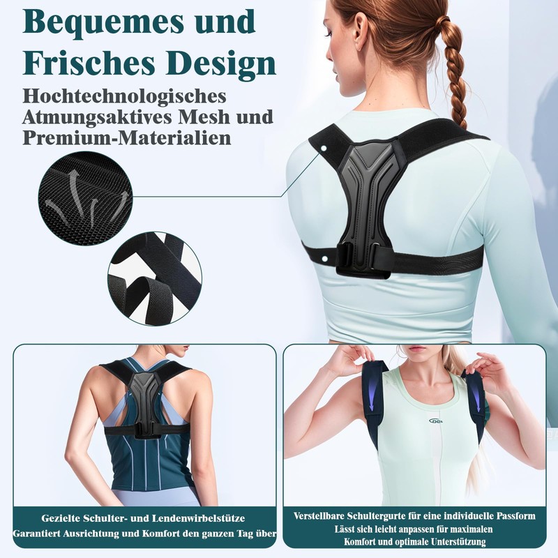 Lumewave Posture Corrector for Men & Women - Adjustable Back