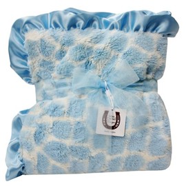 Max Daniel Baby Throw Blanket, Blue Giraffe by Max Daniel Designs