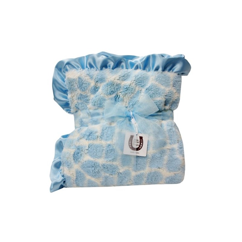 Max Daniel Baby Throw Blanket, Blue Giraffe by Max Daniel