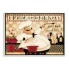 Stupell Industries Home is The Kitchen Phrase Charming Vintage Chef,