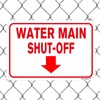 AUCCMORLY 8"x12" Aluminum Sign, Water Main Shut-Off Sign, Metal Sign