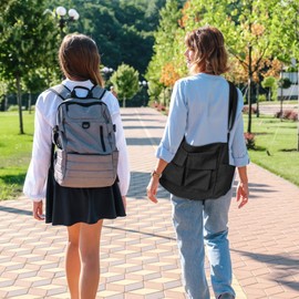 Husalsea Canvas Laptop Bag - Premium Work Style Shoulder Bag, Large Shoulder Bag for Men and Women, Ideal as a Laptop Sleeve and Work Bag for Students and Professionals, black