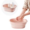 Daimix Collapsible Wash Basin Set of 2, Foldable Small Medium