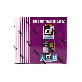 Panini Donruss Football Retail 2025, 24 paquetes por caja, 8 tarjetas por paquete