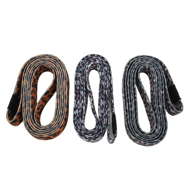 Unisex Leopard Print Pull Up Assistance Bands Long Resistance Bands