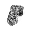 Ambesonne Men's Tie, Victorian Lace, 3.7", Black and White