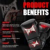 Tapout Rialto 960006 Leather Boxing Gloves Black / Ecru/Red 10