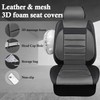 CAR PASS Leather Seat Covers Full Set Universal Water Resistant