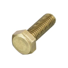 METALLIXITY Hex Head Screw Bolt (M8-1.25x25mm) 1Pcs, Brass Fully Threaded Solid Brass Hex Bolts Machine Screws - for Machinery Repair