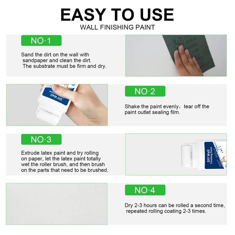 Wall Mending Agent,Roll on Spackle Wall Repair Tool,Portable Drywall Repair
