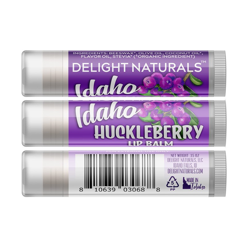 Delight Naturals Idaho Huckleberry Lip Balm - Single Tube