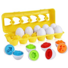 Montessori Educational Toy, Educational Toy, Matching Eggs, Matching Eggs, Inlaid Puzzle, 6 Colors & 12 Shapes, Shapes, Birthday Gift, For Ages 6 and Up