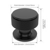 Furniware Matt Black Drawer & Cupboard Knobs, Pack of 10,