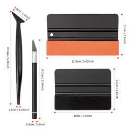 WRAPXPERT Window Tint Kit, Profession Tool Kit Vinyl Wrap for Cars with Craft Knife and Blades, 2PCS Felt Squeegee (5.03" & 3.9"), Micro Squeegee for Car Window Tint Installation Kit