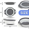 White Round Silicone Collapsible Colander – Silicone Round Kitchen Strainers
