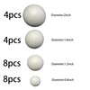24 Pcs Craft Foam Balls, Smooth Blank Styrofoam Balls for