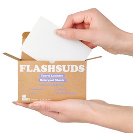 OPPEAL Travel Laundry Detergent Sheet, TSA Approved, Gentle on Skin, Effective Against Oil, Coffee, and Vegetable Stains, HE Compatible, Ideal for Travel, Camping, or College Life. 40 Loads