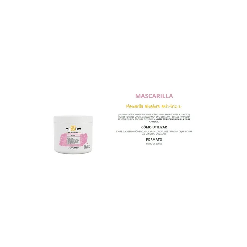 Yellow Liss Shampoo 500 Ml + Mascarilla Liss 500 Ml