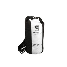 geckobrands Durable View (5L or Gallon) Dry Bag, PVC and Polyester Material, Shoulder Strap, Black