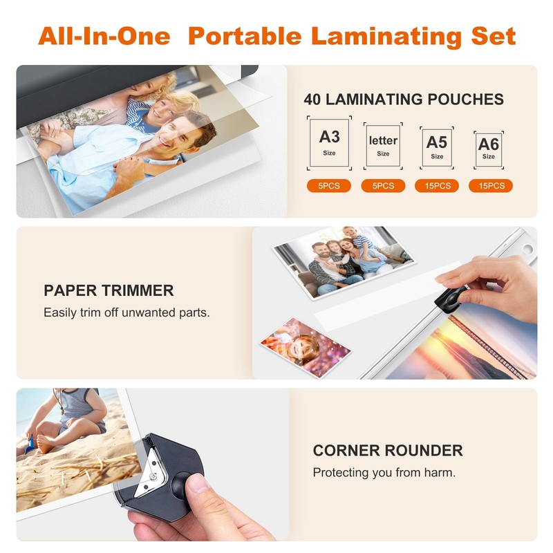 Bonsaii Laminator, 13 Inch 4-in-1 Thermal Laminator Machine with Never