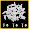 REPAIROCK 30Pcs White Plastic Rivets Splash Guard Fastener Push Type