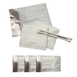 ホテルアメニティ 高級ホテル御用達 レディースコットンセット 【 コットン ・ 綿棒 】【 ヘアゴム 】 個包装 (ヘアゴム無し50セット)