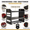 BUILTSTRONG Power Tool Organizer Wall Mount - 3-Tier Heavy-Duty Metal