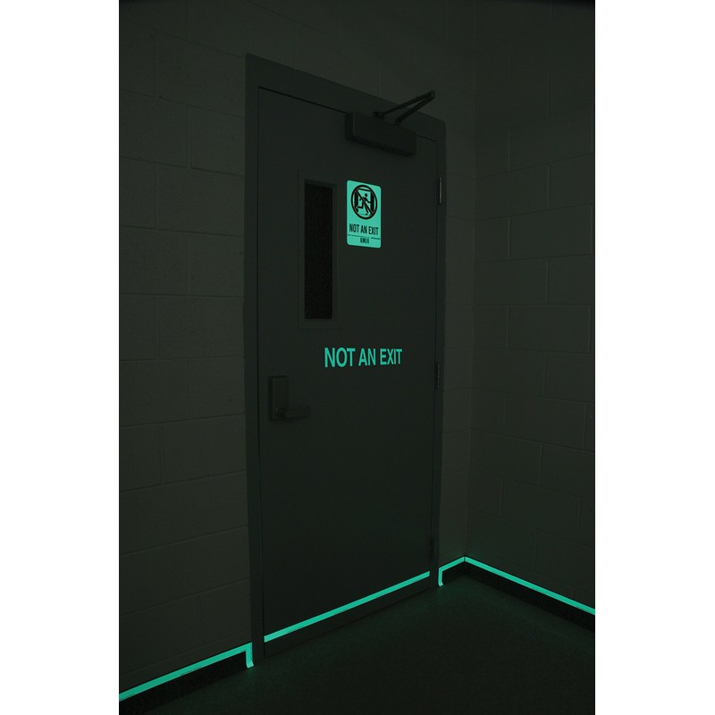 Brady 90492 10" Width x 3.5" Height B-324 Glow-in-the-Dark Self-Stick