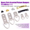 Swpeet 415Pcs Picture Hangers Kit with Screws, Heavy Duty Assorted
